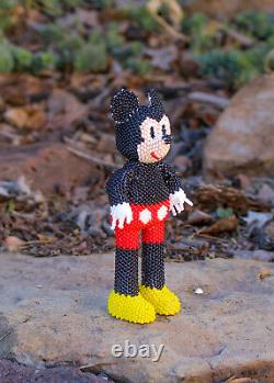 Zuni-Beaded Mickey Mouse by Hollie Booqua Native American Beadwork