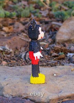 Zuni-Beaded Mickey Mouse by Hollie Booqua Native American Beadwork