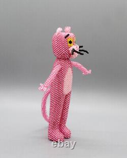 Zuni-Beaded Pink Panther by Ronda Dosedo-Native American Beadwork