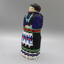 Zuni-Beaded Traditional Pueblo Woman-Margaret Dosedo-Native American Beadwork